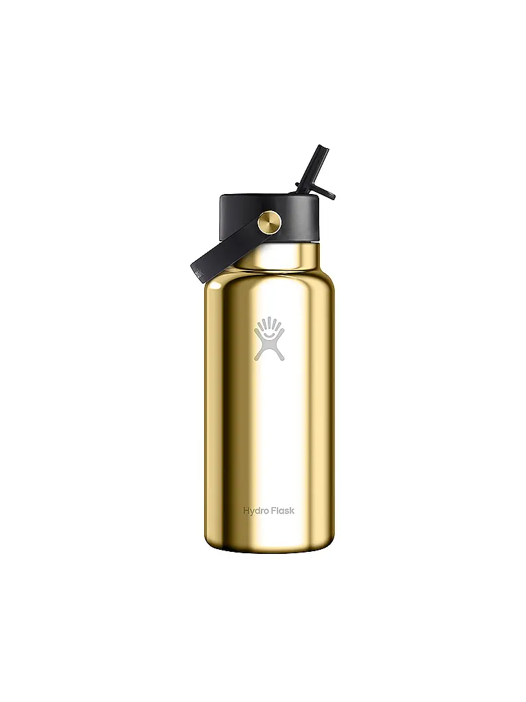 HYDRO FLASK | Gourde Wide Flex Straw Édition Limitée 946ml isolée | Or