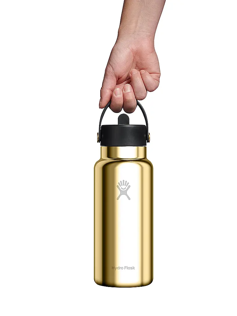 HYDRO FLASK | Gourde Wide Flex Straw Édition Limitée 946ml isolée | Or