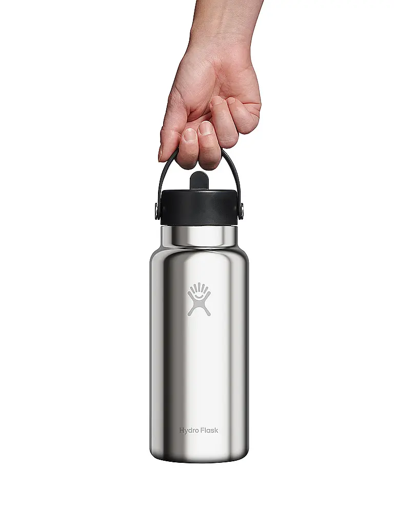 HYDRO FLASK | Gourde Wide Flex Straw Édition Limitée 946ml isolée | Argent