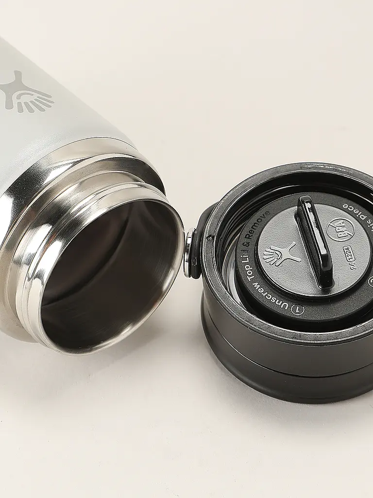 HYDRO FLASK | Gourde Wide Mouth Flex Sim Lid 354ml | Gris clair