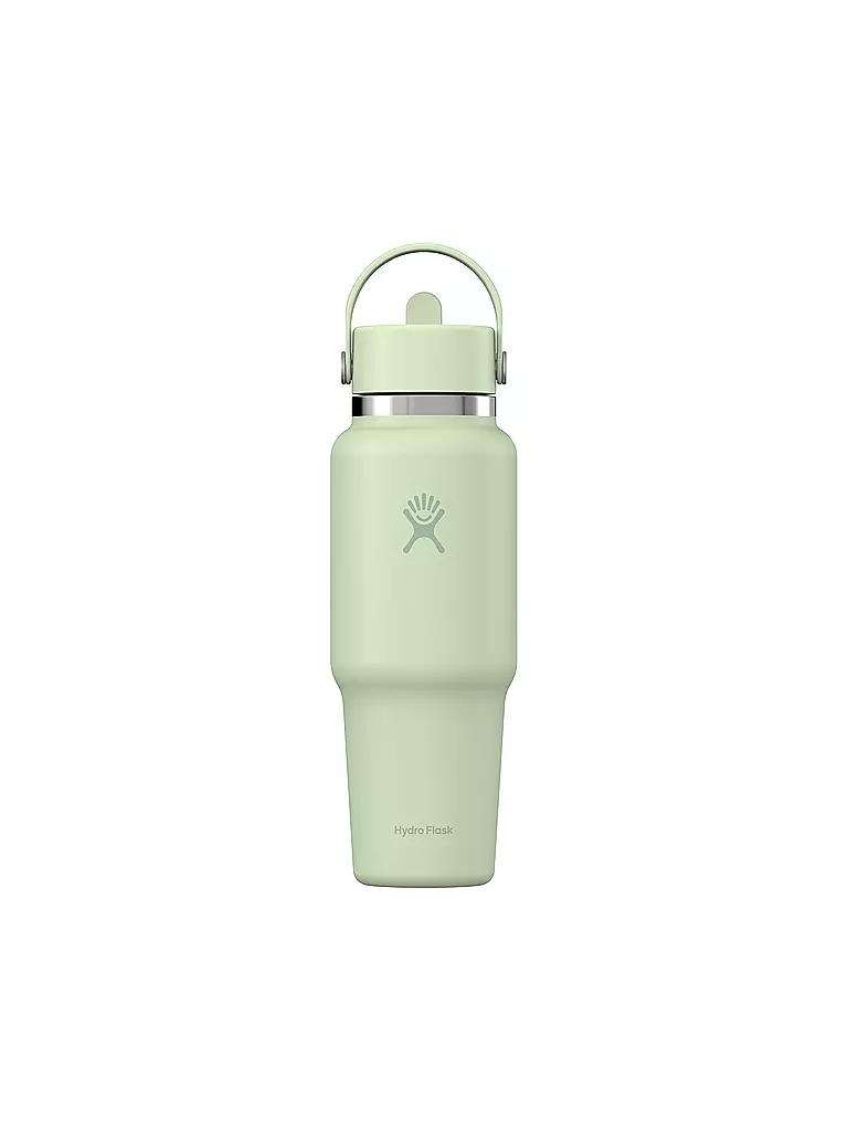 HYDRO FLASK | Trinkflasche 32oz Wide Mouth Travel Bottle with Flex Straw Cap | Vert clair