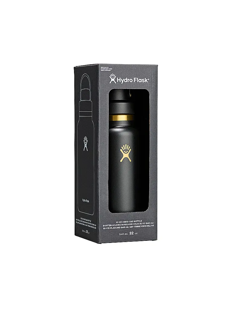HYDRO FLASK | Trinkflasche Wide Flex Chug Cap Limited Edition 946ml | Noir