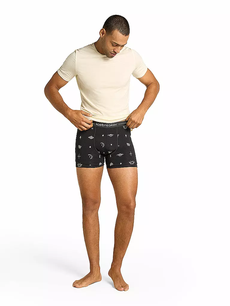 ICEBREAKER | Boxer Anatomica 150 Explore pour homme | Noir