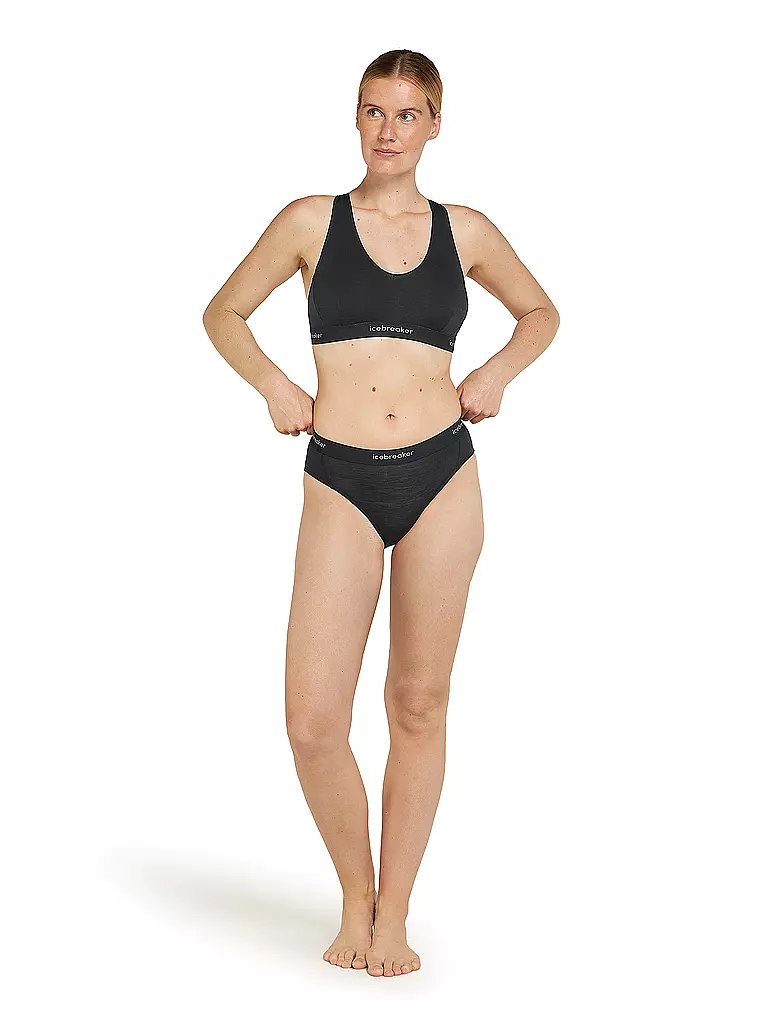 ICEBREAKER | Culotte Hipster Sprite Cool-Lite Femme | Noir