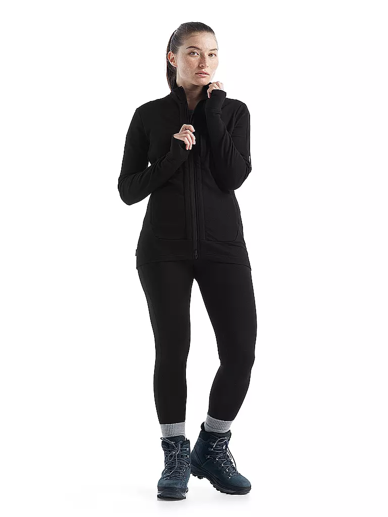 ICEBREAKER | Damen Fleecejacke Quantum III | Noir