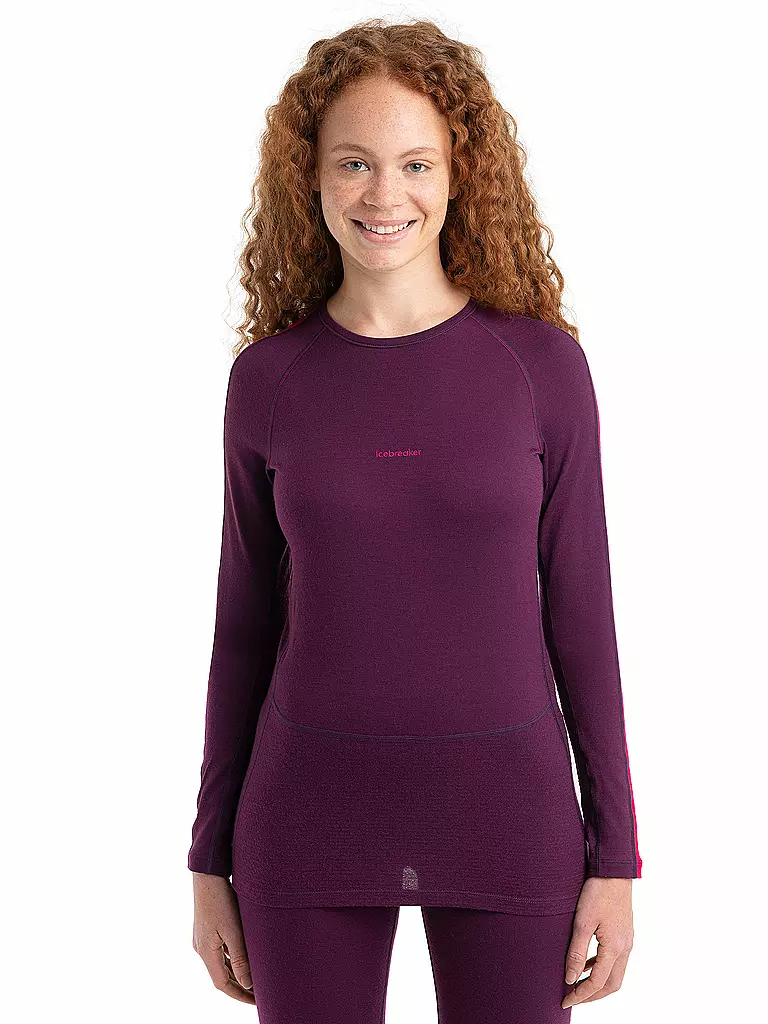 ICEBREAKER | Damen Funktionsshirt 200 ZoneKnit™ Merino  | Rouge foncé