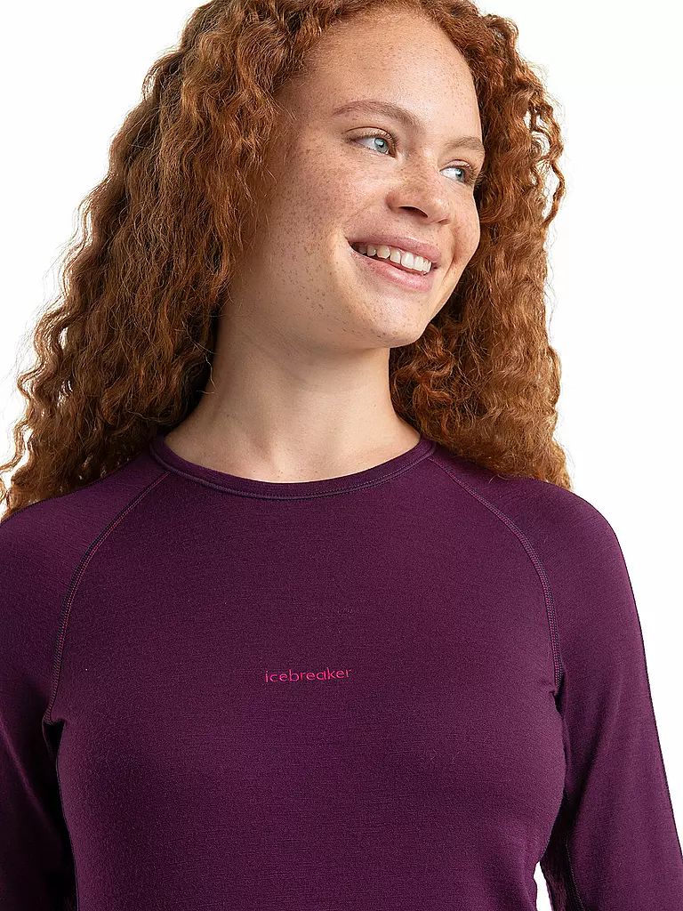 ICEBREAKER | Damen Funktionsshirt 200 ZoneKnit™ Merino  | Rouge foncé