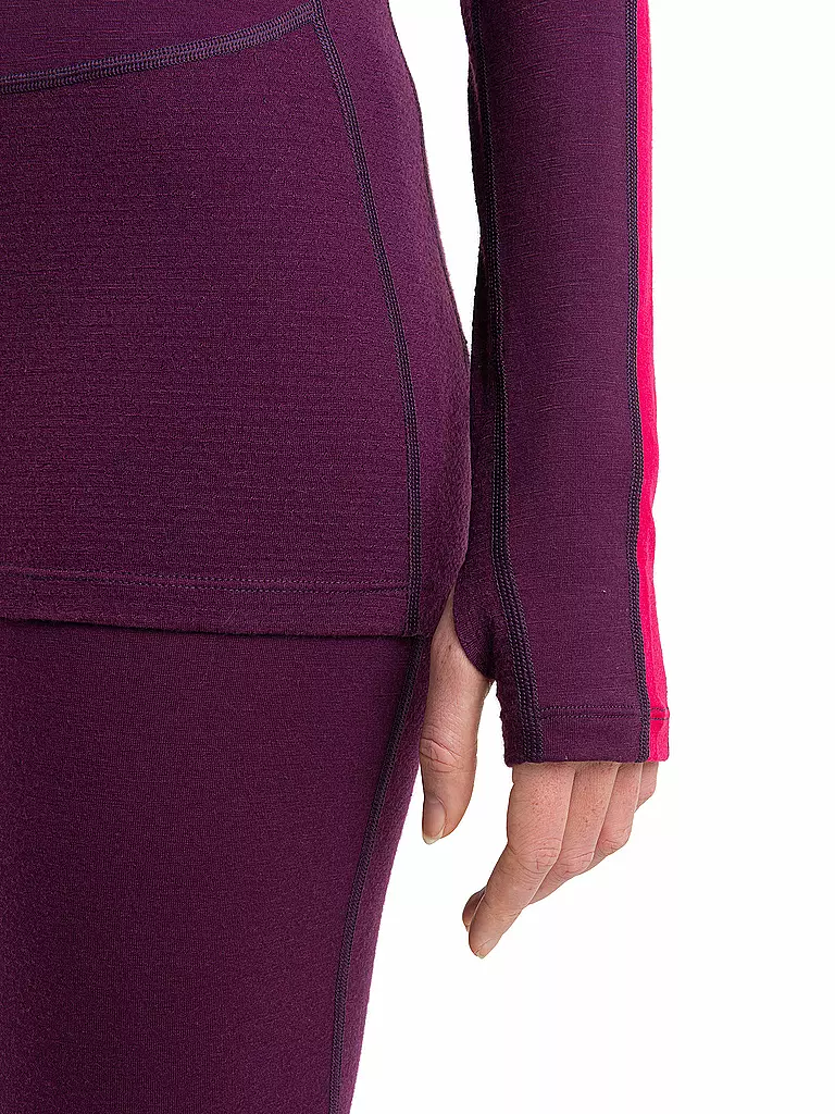 ICEBREAKER | Damen Funktionsshirt 200 ZoneKnit™ Merino  | Rouge foncé