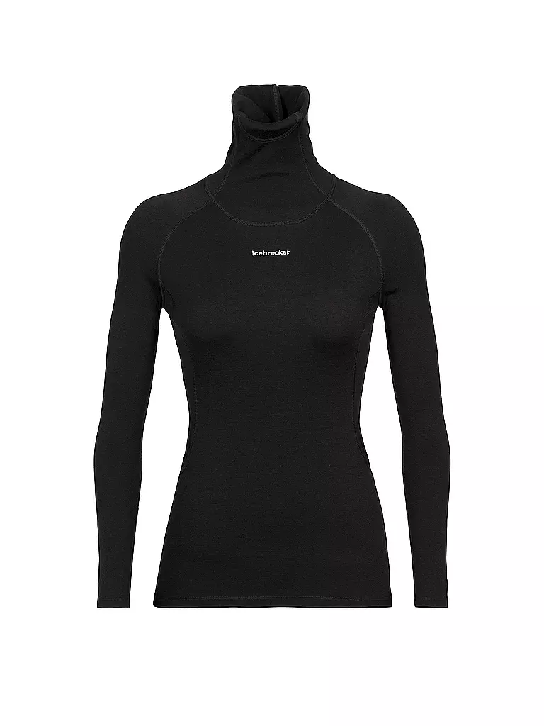 ICEBREAKER | Damen Funktionsshirt 300 MerinoFine™ Rolli | Noir