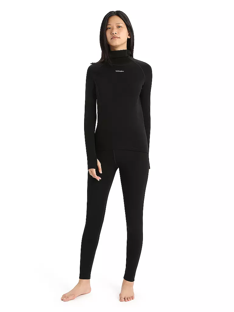 ICEBREAKER | Damen Funktionsshirt 300 MerinoFine™ Rolli | Noir