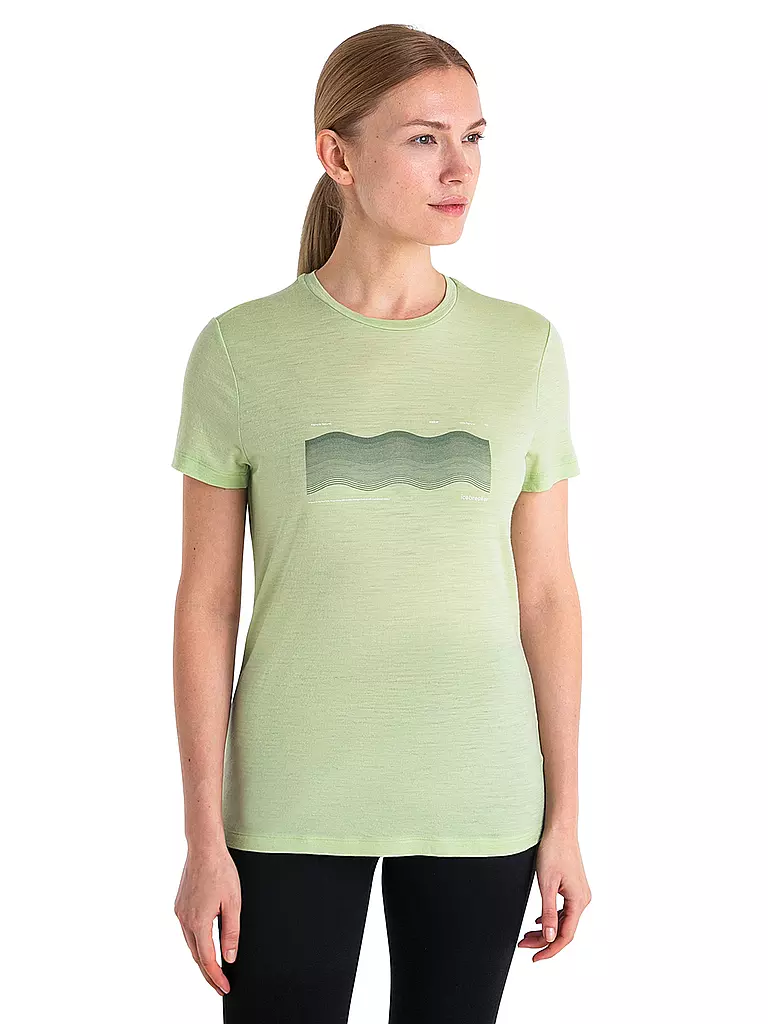 ICEBREAKER | Damen Funktionsshirt Merino 150 Tech Lite III Contour | Vert clair