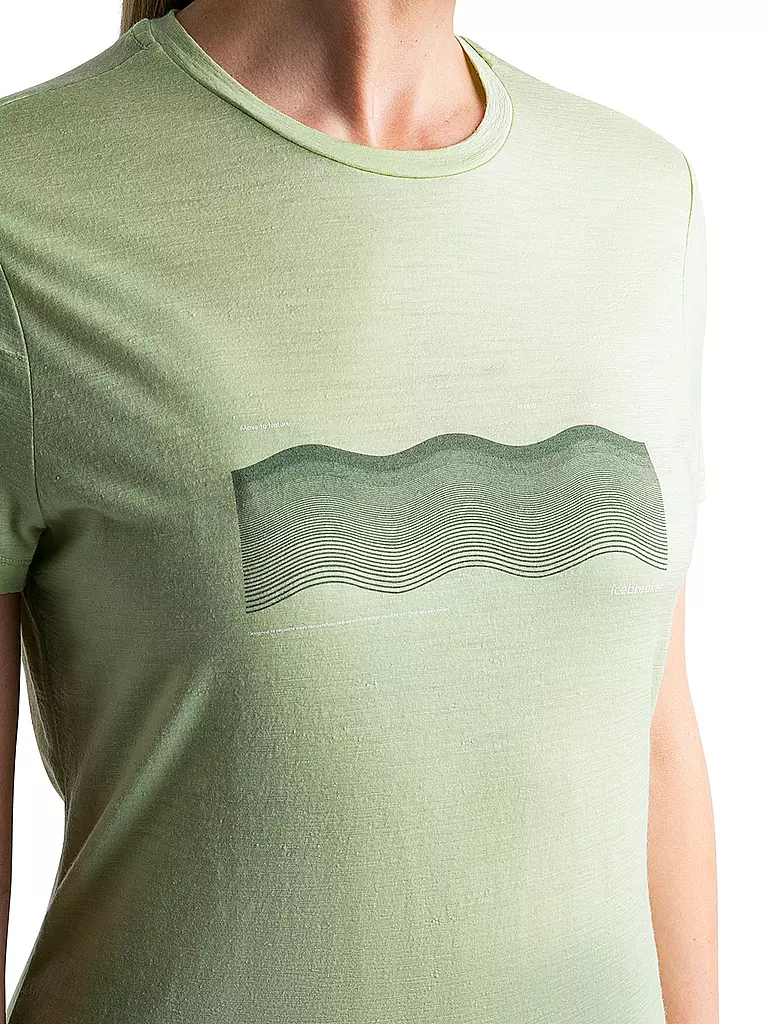 ICEBREAKER | Damen Funktionsshirt Merino 150 Tech Lite III Contour | Vert clair