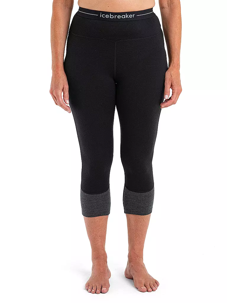 ICEBREAKER | Damen Tight 200 ZoneKnit™ Merino 3/4 | Noir