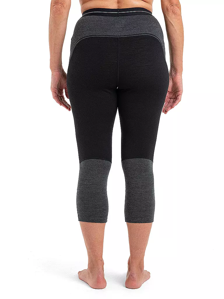 ICEBREAKER | Damen Tight 200 ZoneKnit™ Merino 3/4 | Noir