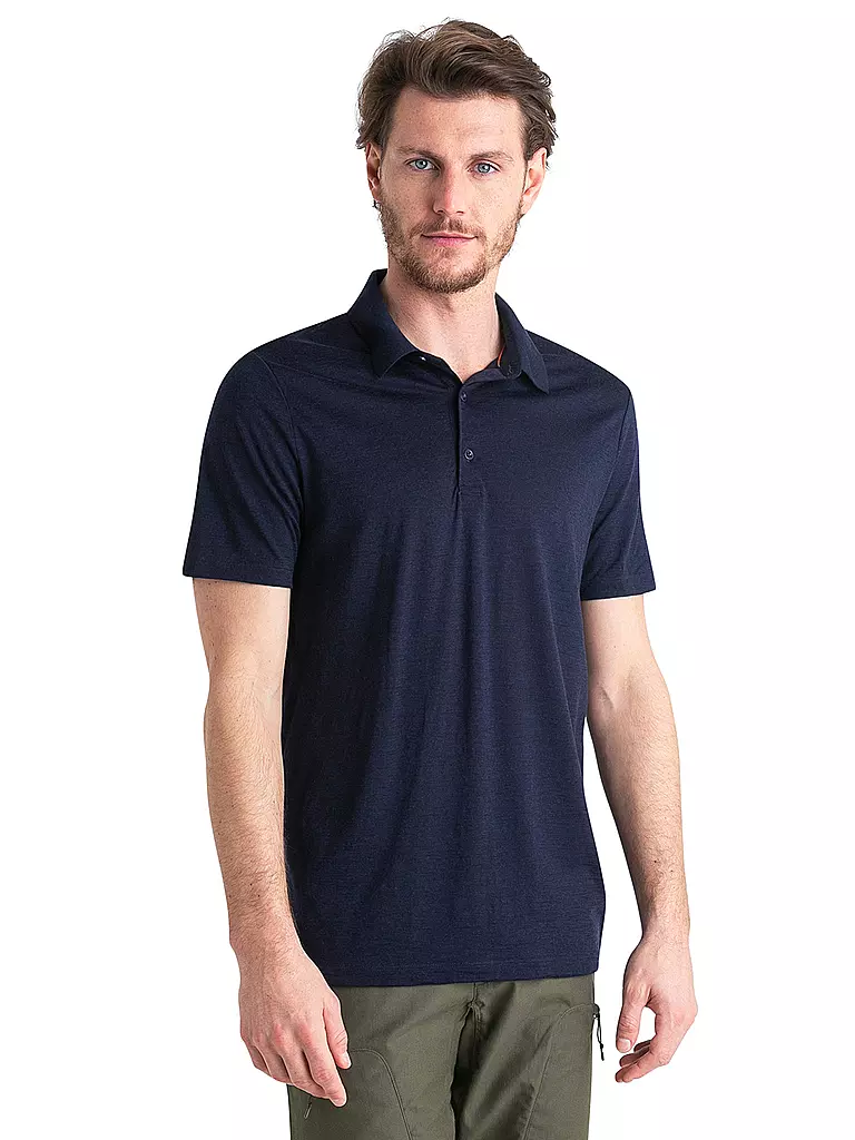 ICEBREAKER | Herren Funktionspolo Merino 150 Tech Lite3 | Bleu foncé