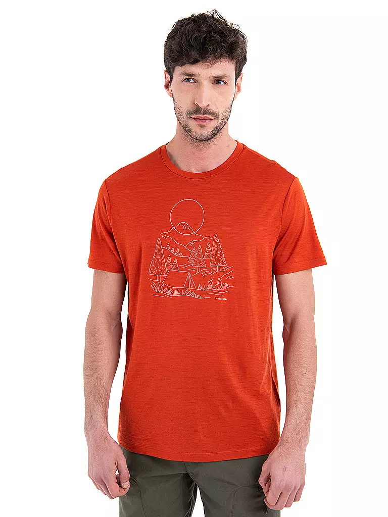ICEBREAKER | Herren Funktionsshirt Merino 150 Tech Lite III Sunset Tech | Cuivre