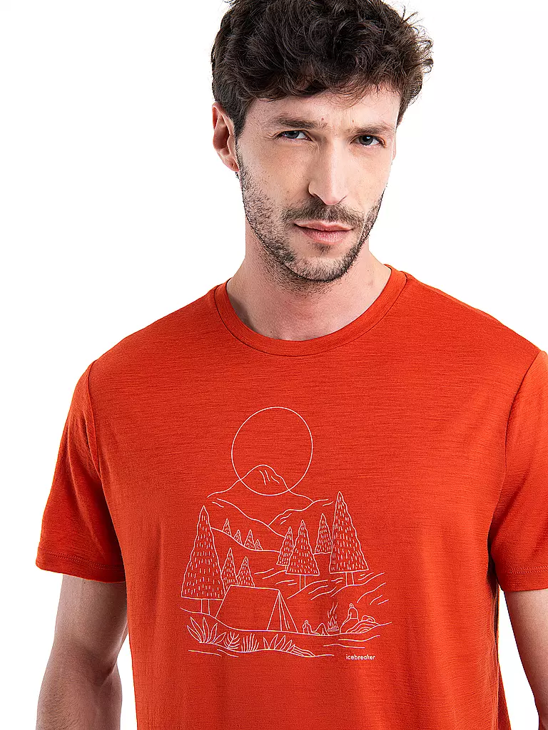 ICEBREAKER | Herren Funktionsshirt Merino 150 Tech Lite III Sunset Tech | Cuivre