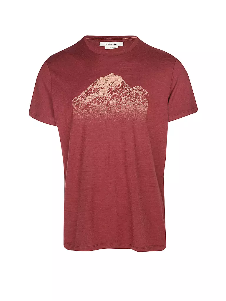 ICEBREAKER | Herren Funktionsshirt Mount Tech Lite | Rouge foncé