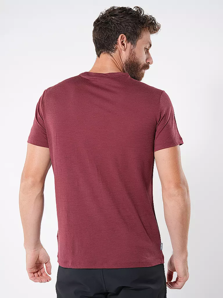 ICEBREAKER | Herren Funktionsshirt Mount Tech Lite | Rouge foncé