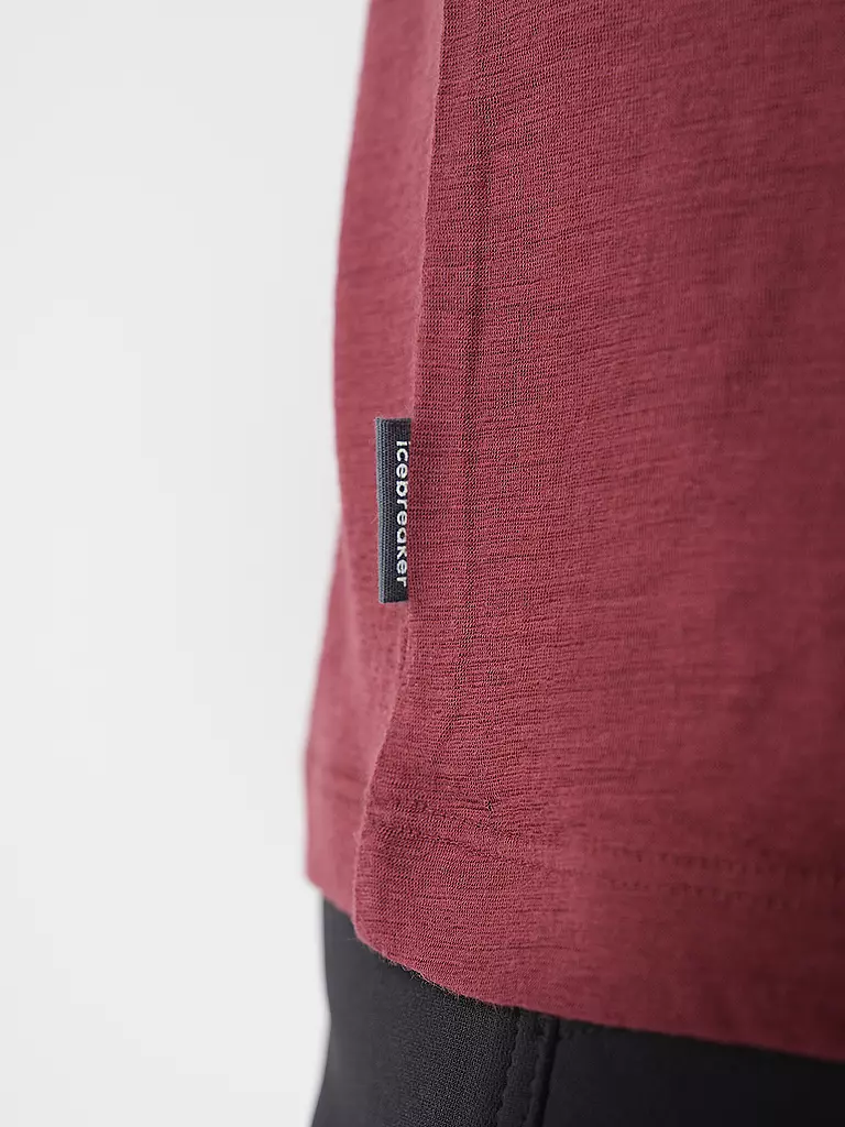 ICEBREAKER | Herren Funktionsshirt Mount Tech Lite | Rouge foncé