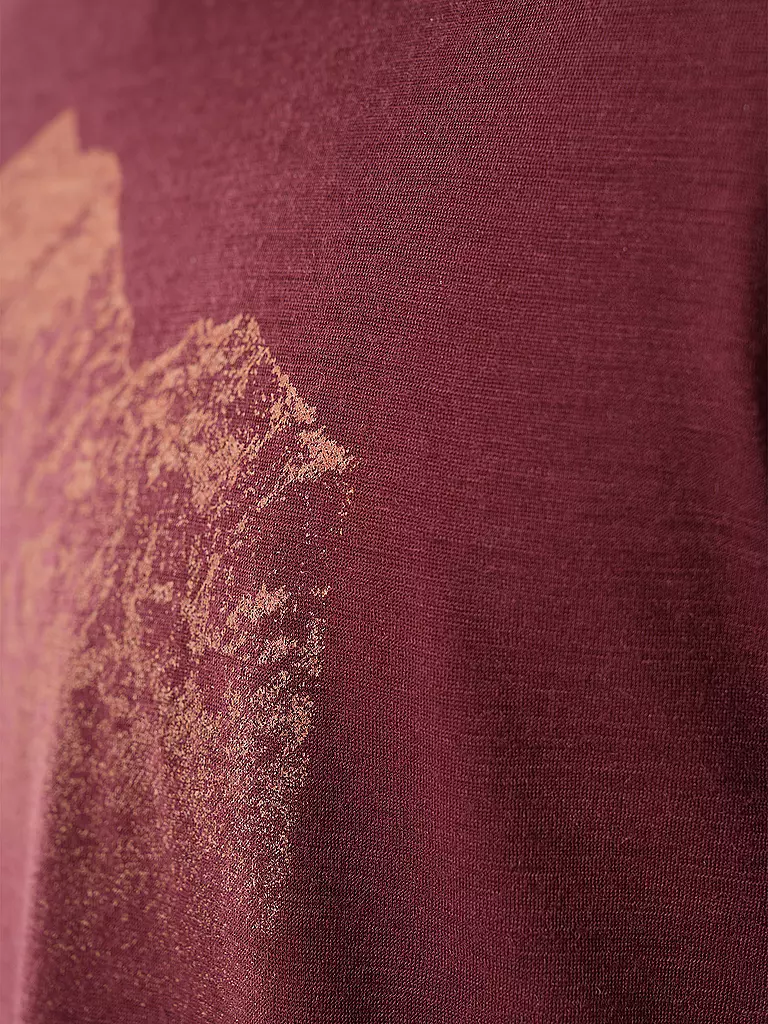 ICEBREAKER | Herren Funktionsshirt Mount Tech Lite | Rouge foncé