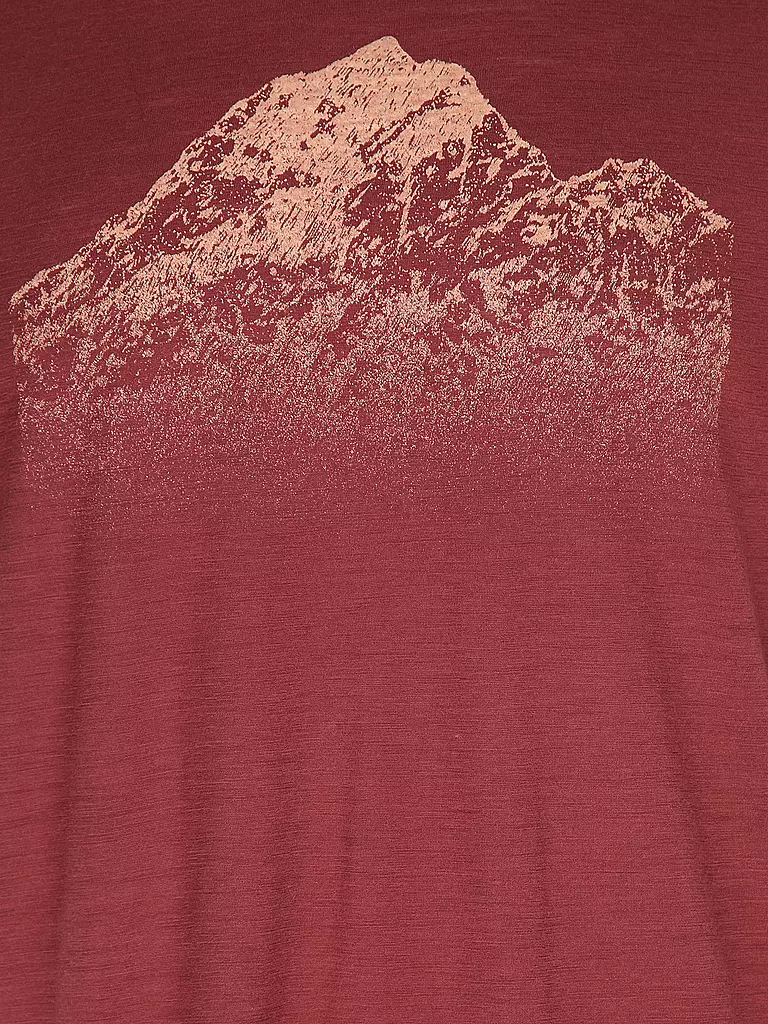 ICEBREAKER | Herren Funktionsshirt Mount Tech Lite | Rouge foncé