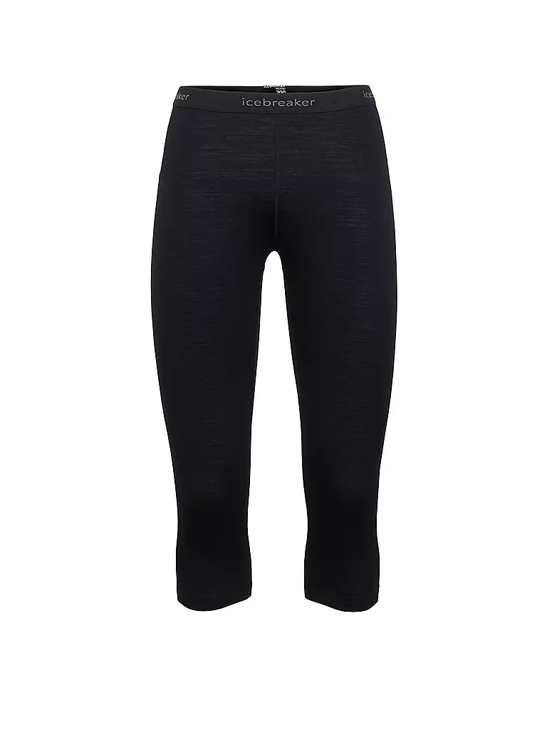 ICEBREAKER | Pantalon de sport 3/4 femme Merino 200 Oasis | Noir