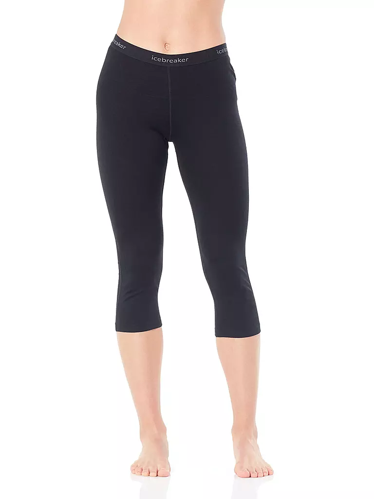 ICEBREAKER | Pantalon de sport 3/4 femme Merino 200 Oasis | Noir