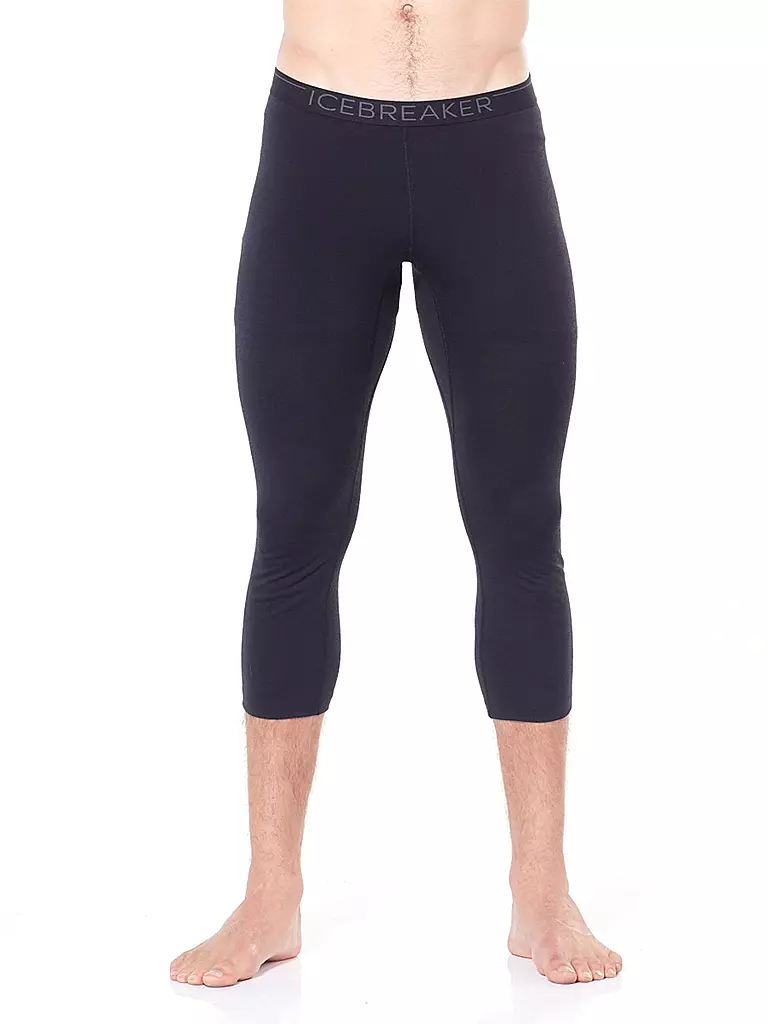 ICEBREAKER | Pantalon de sport 3/4 homme Merino 200 Oasis | Noir
