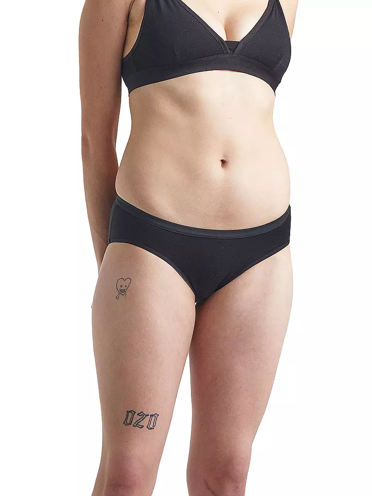 ICEBREAKER | Slip Femme Merino Siren Hipkini | Noir