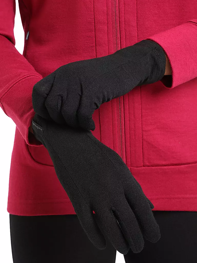 ICEBREAKER | Sous-gants Merino Oasis Glove Liners | Noir