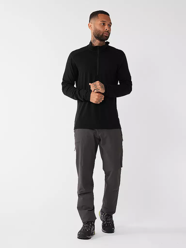 ICEBREAKER | Sous-pull zippé homme Oasis 200 | Noir