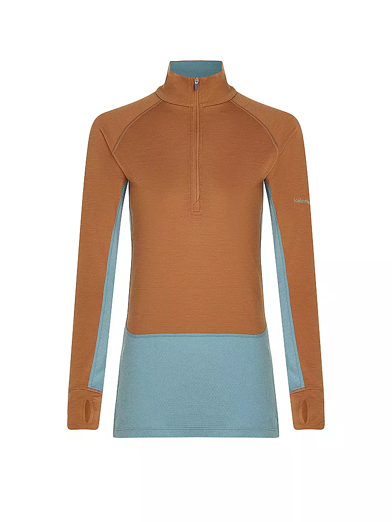 ICEBREAKER | Sous-vêtement zippé 200 ZoneKnit™ Merino pour femme | Marron clair