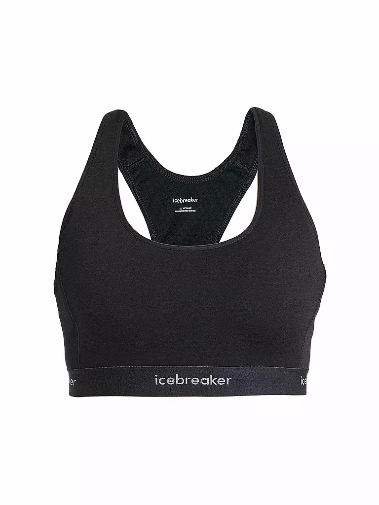 ICEBREAKER | Soutien-gorge de sport Racerback Merino 125 Low Support pour femme | Noir