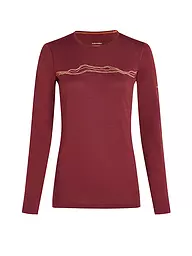 ICEBREAKER | T-shirt de corps Femme Mountain Pulse 200 | Rouge foncé