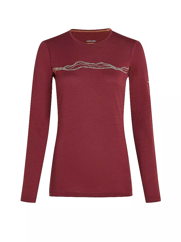 ICEBREAKER | T-shirt de sport femme Mountain Pulse 200 | Rouge foncé