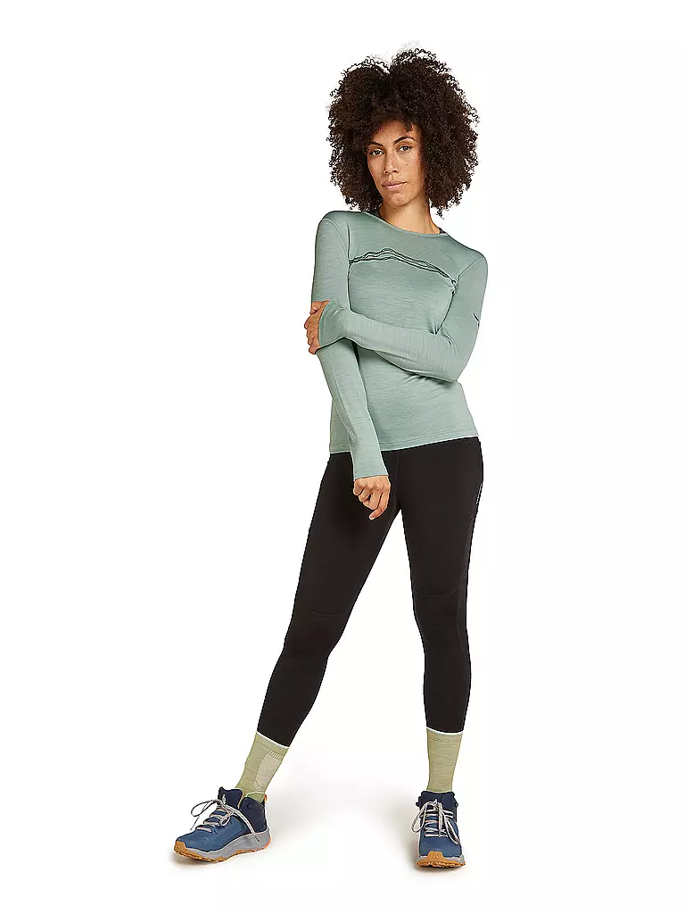 ICEBREAKER | T-shirt de sport femme Mountain Pulse 200 | Vert clair