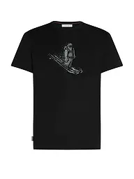 ICEBREAKER | T-shirt de sport homme Skiing Yeti 150 Merino imprimé | Noir