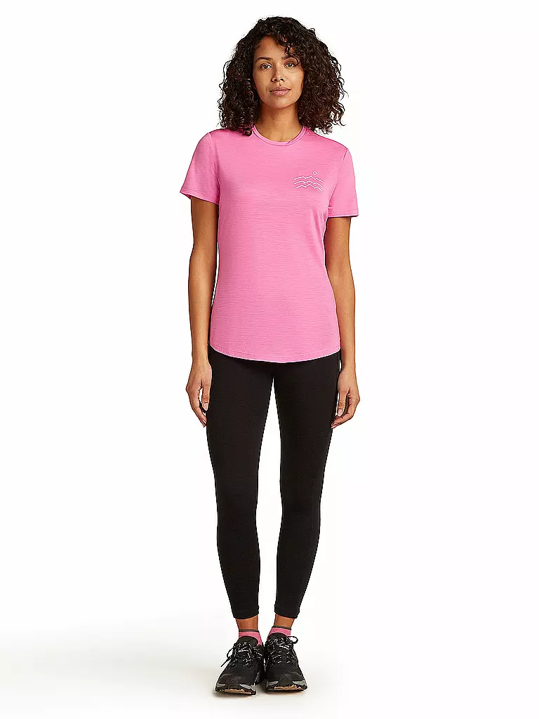 ICEBREAKER | T-shirt de sport pour femmes Across 125 Cool | Rose