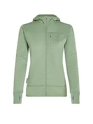 ICEBREAKER | Veste polaire femme Real Fleece 300 à capuche en mérinos | Vert clair