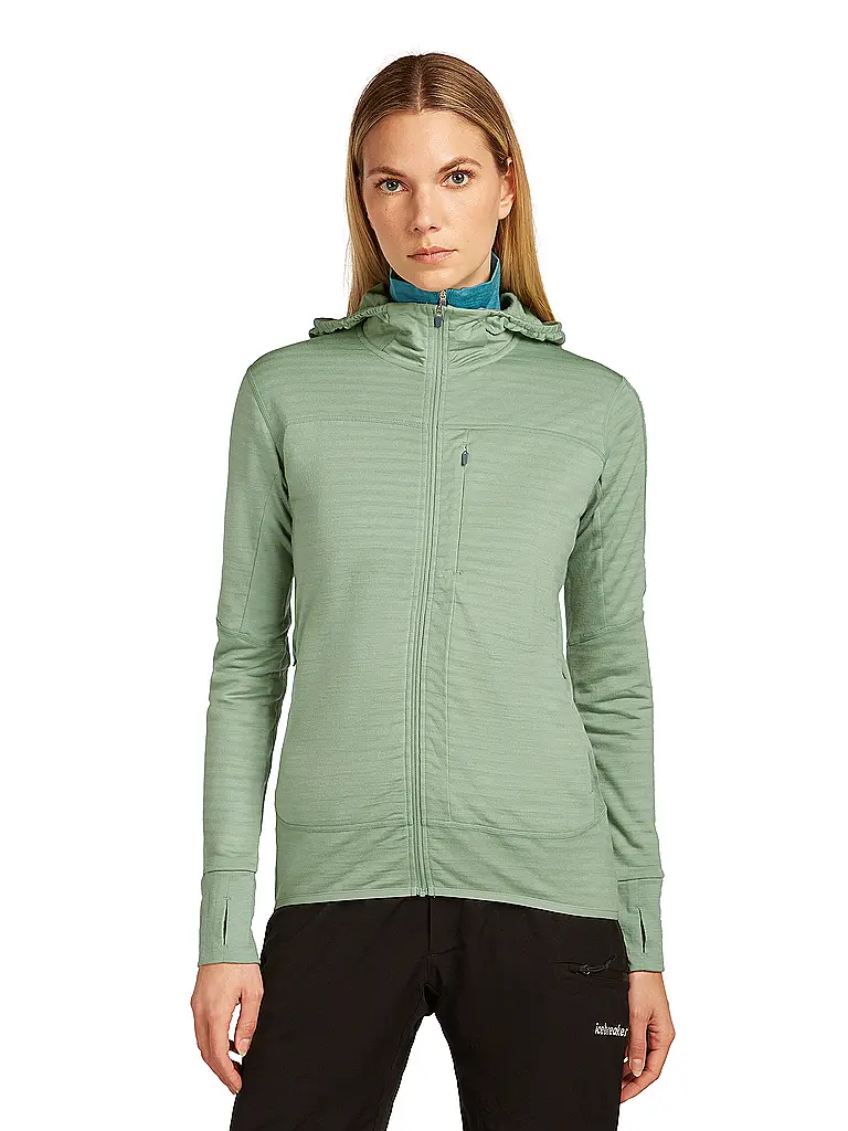 ICEBREAKER | Veste polaire femme Real Fleece 300 à capuche en mérinos |