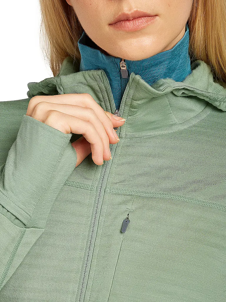 ICEBREAKER | Veste polaire femme Real Fleece 300 à capuche en mérinos |