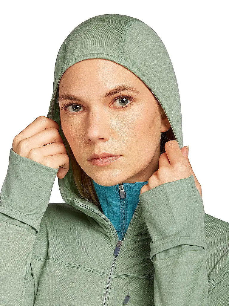 ICEBREAKER | Veste polaire femme Real Fleece 300 à capuche en mérinos |