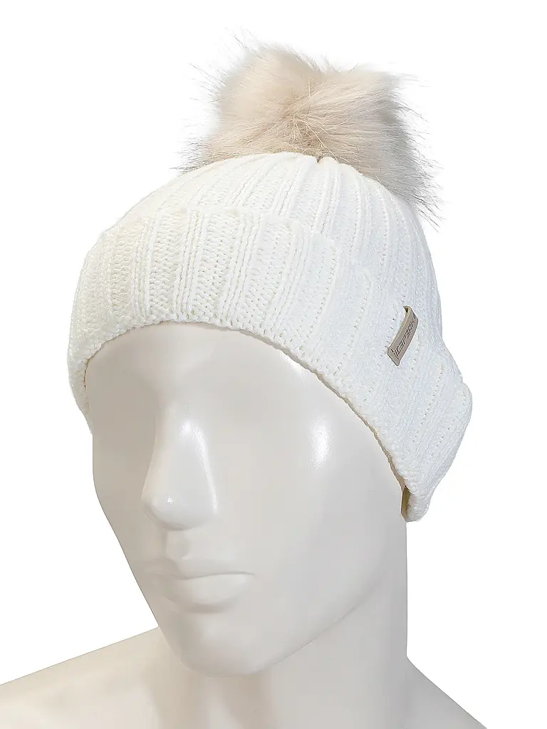 ICEPEAK | Bonnet pour femmes Hazen à pompon | Blanc