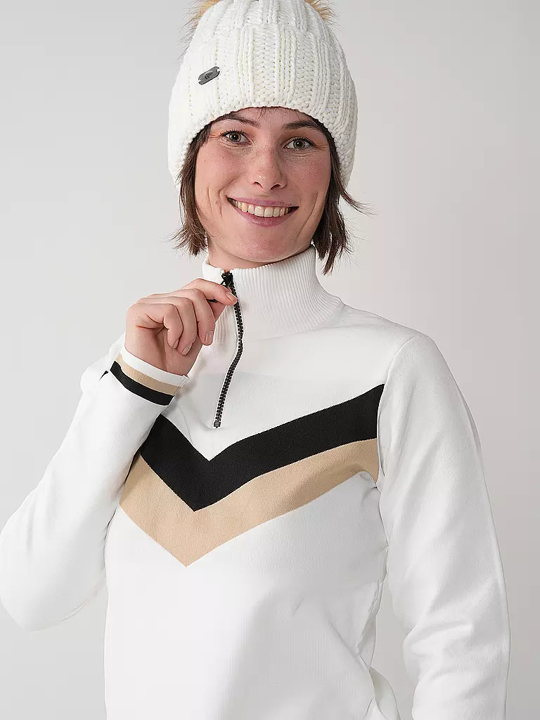ICEPEAK | Damen Unterzieh Zipshirt Elwell | Blanc