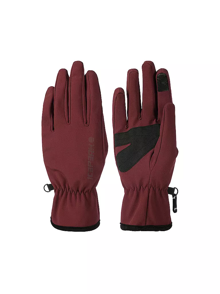ICEPEAK | Gants Softshell Hustonville | Rouge foncé