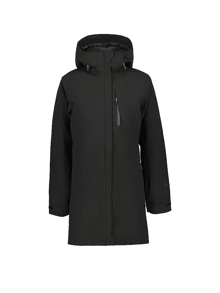 ICEPEAK | Isomanteau Bagheria à capuche pour femmes | Noir