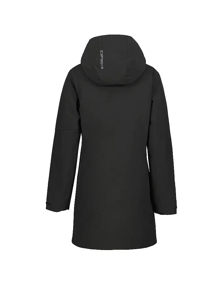 ICEPEAK | Isomanteau Bagheria à capuche pour femmes | Noir