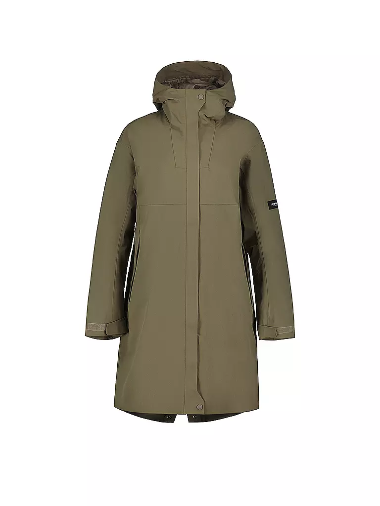 ICEPEAK | Manteau d'hiver pour femme Minier à capuche | Olive