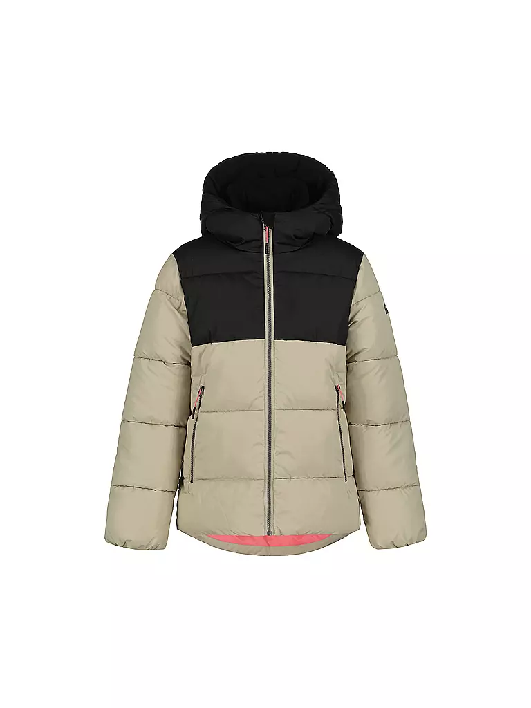 ICEPEAK | Veste d'hiver pour fille Kirn à capuche imprimée | Beige